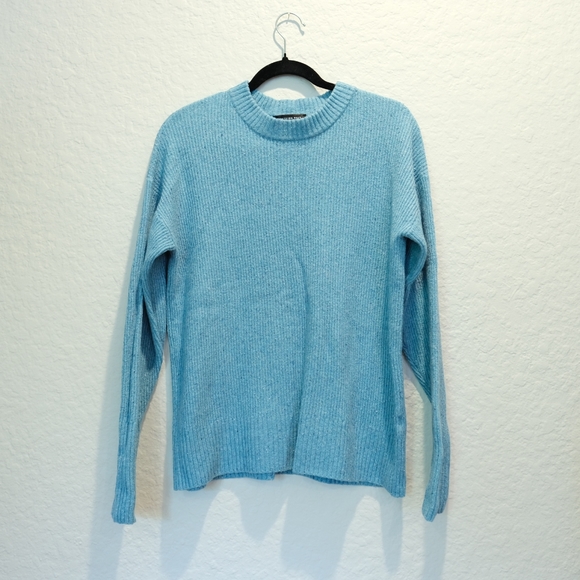 Something Navy Ribbed Confetti Knit Pullover Sweater, Size S - Picture 2 of 6